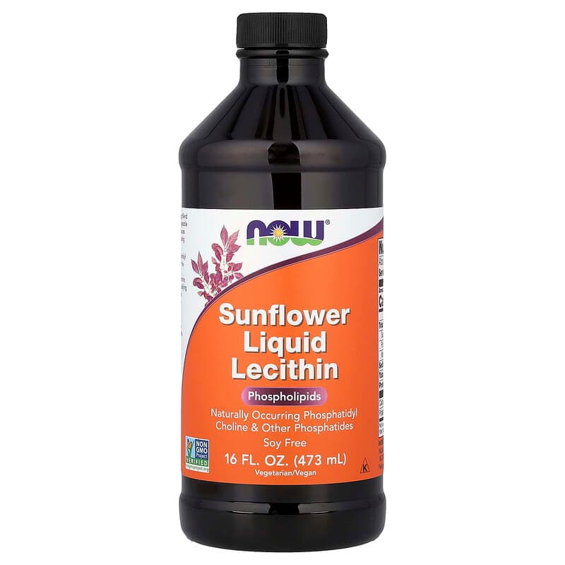 NOW Foods, Lecitina líquida de girasol, 473 ml (16 oz. Líq.)