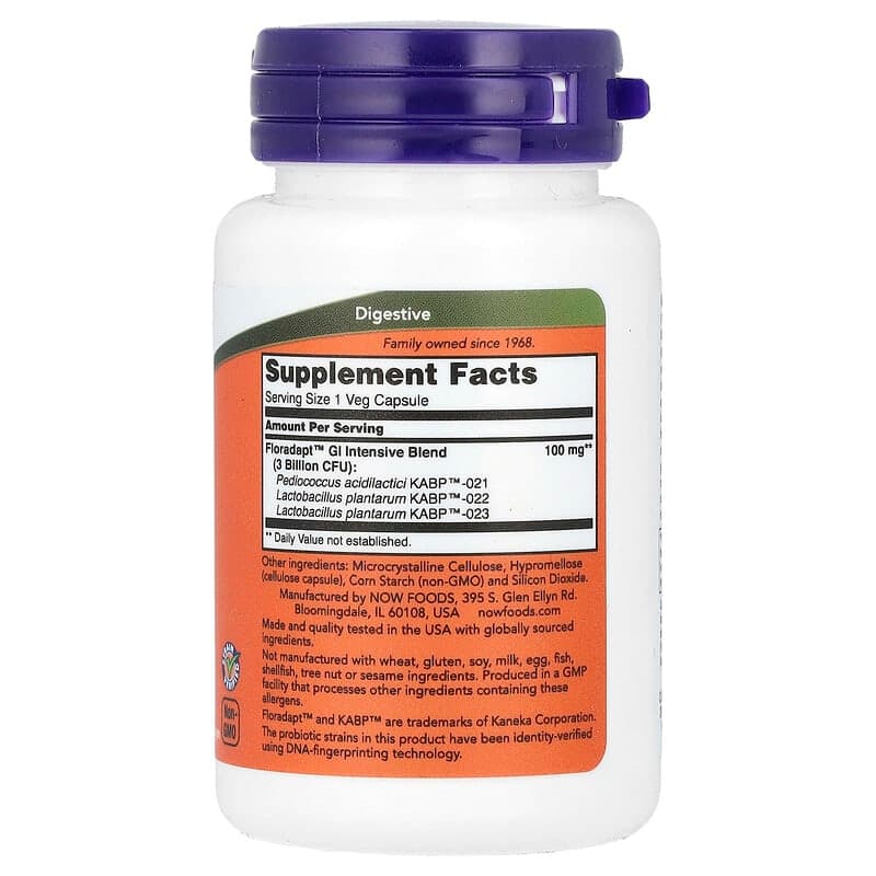 NOW Foods, Refuerzo contra las bacterias intestinales, 60 cápsulas vegetales – NOW Foods – imagen 2