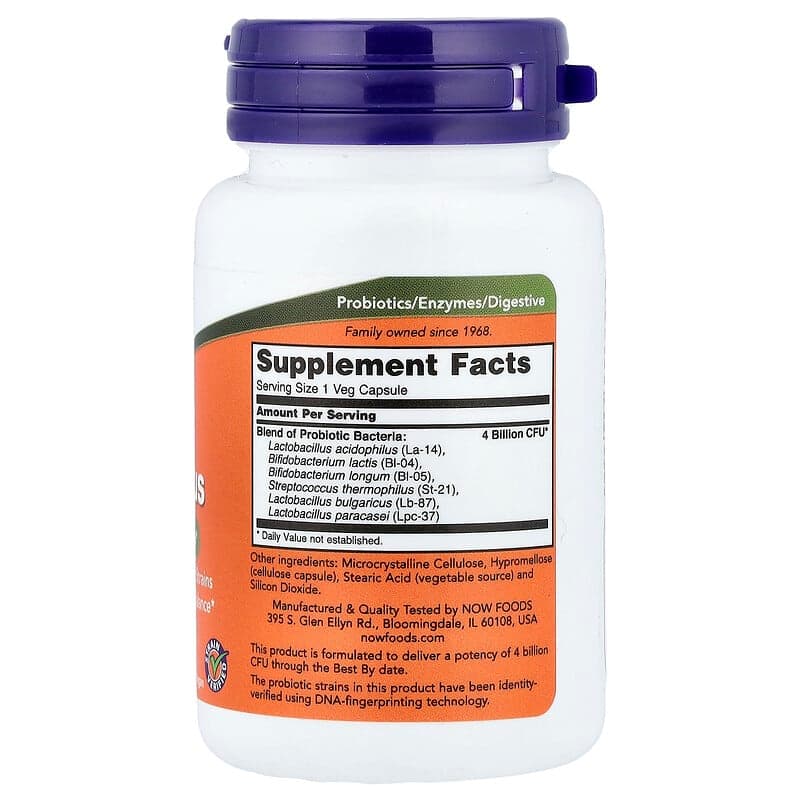 NOW Foods, Acidophilus 4x6 , 60 cápsulas vegetales – NOW Foods – imagen 2