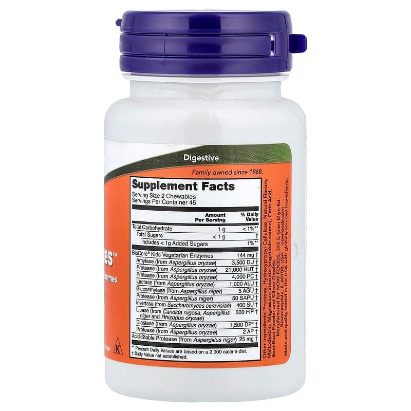 NOW Foods, ChewyZymes™, Baya, 90 comprimidos masticables – NOW Foods – imagen 2
