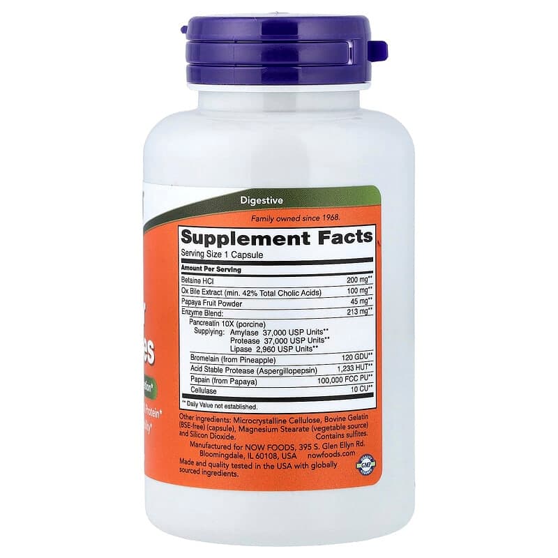 NOW Foods, Superenzimas, 60 cápsulas – NOW Foods – imagen 2