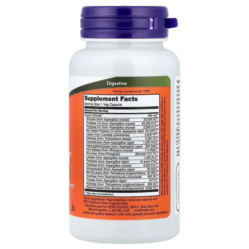 NOW Foods, Digest Ultimate™, 60 cápsulas vegetales – NOW Foods – imagen 2