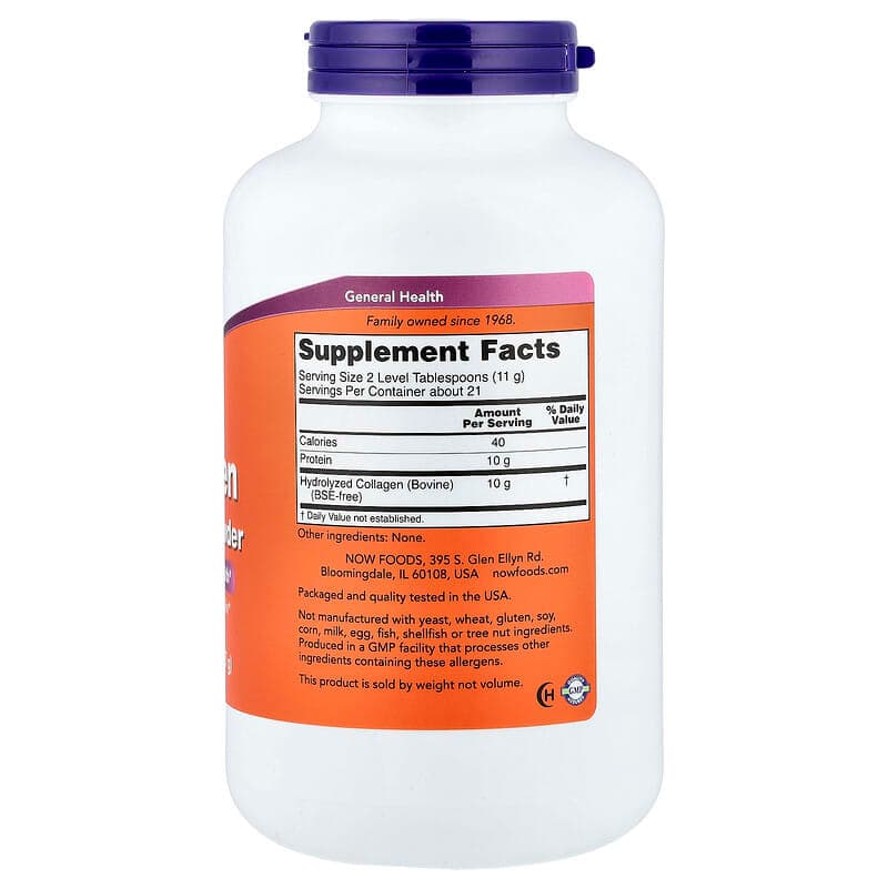 NOW Foods, Péptidos de colágeno en polvo, 227 g (8 oz) – NOW Foods – imagen 2