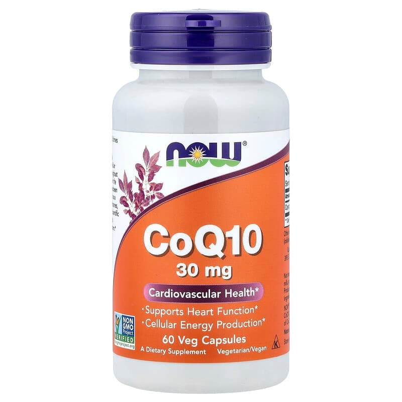 NOW Foods, CoQ10, 30 mg, 60 cápsulas vegetales