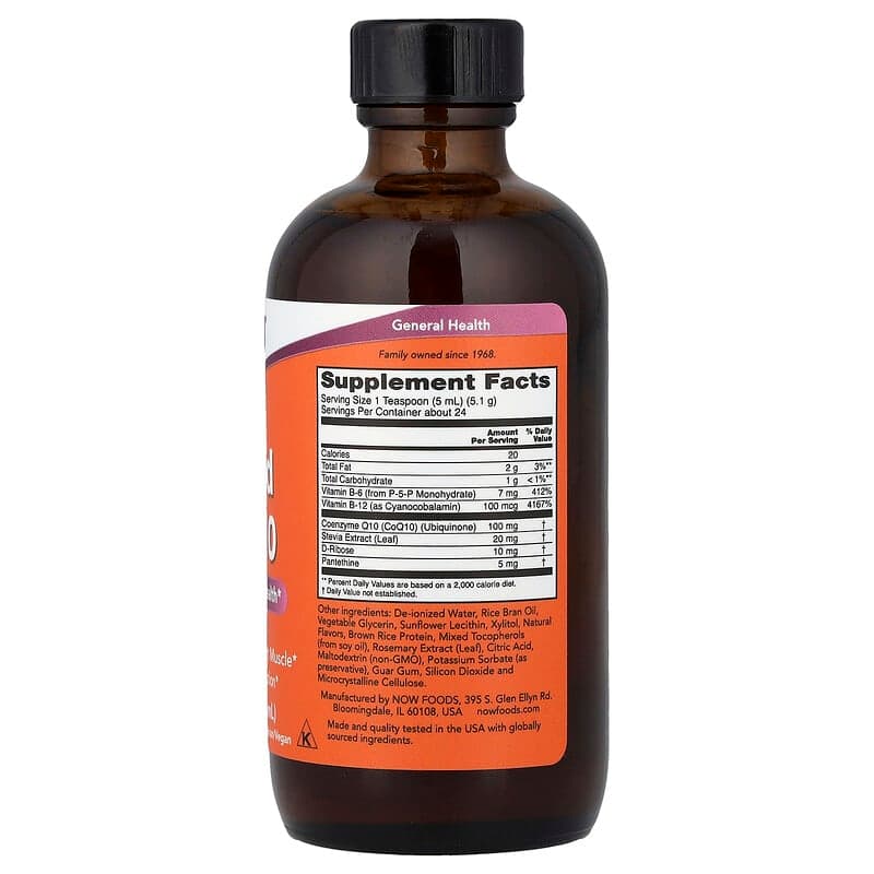 NOW Foods, CoQ10 líquida, Naranja, 118 ml (4 oz. líq.) – NOW Foods – imagen 2