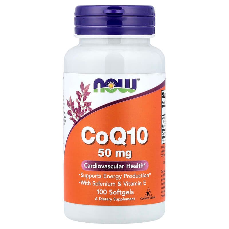NOW Foods, CoQ10 con selenio y vitamina E, 100 cápsulas blandas