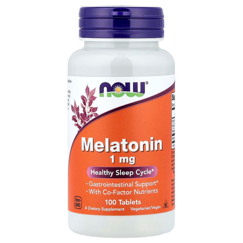 NOW Foods, Melatonina, 1 mg, 100 tabletas