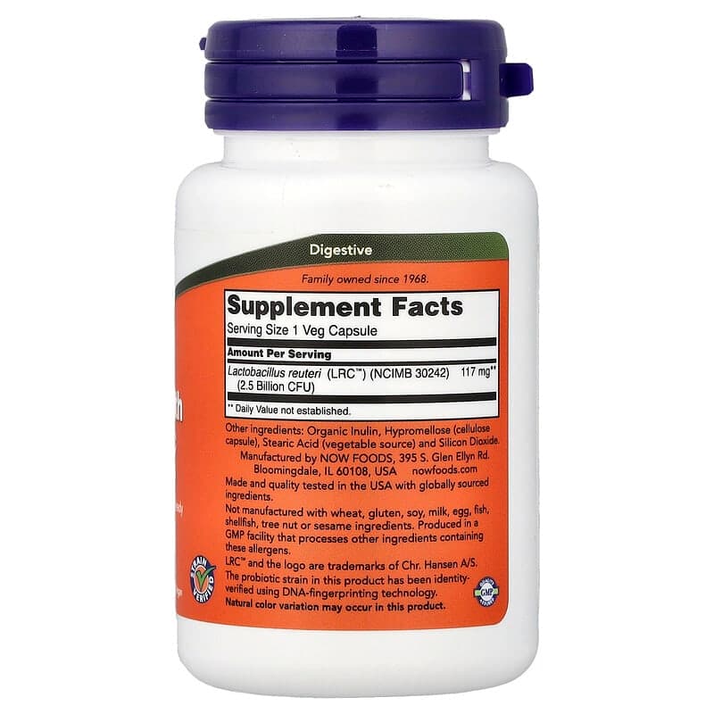NOW Foods, Probiótico clínico para la salud del corazón, 60 cápsulas vegetales (117 mg por cápsula) – NOW Foods – imagen 2