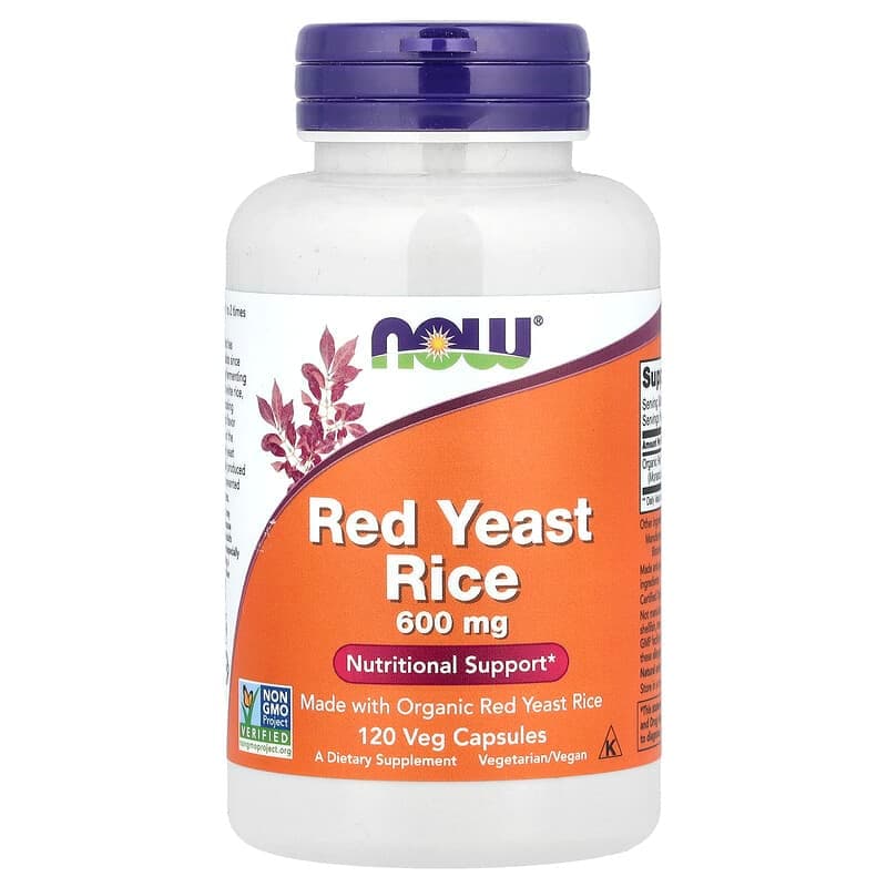 NOW Foods, Arroz de levadura roja, 600 mg, 120 cápsulas vegetales
