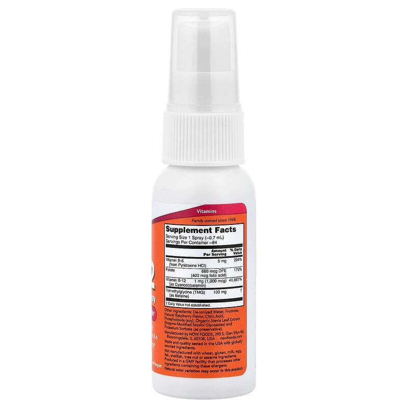 NOW Foods, Vitamina B12 en spray liposomal, 59 ml (2 oz. líq.) – NOW Foods – imagen 2