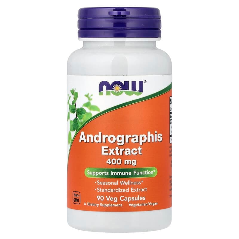 NOW Foods, Extracto de Andrographis, 400 mg, 90 cápsulas vegetales