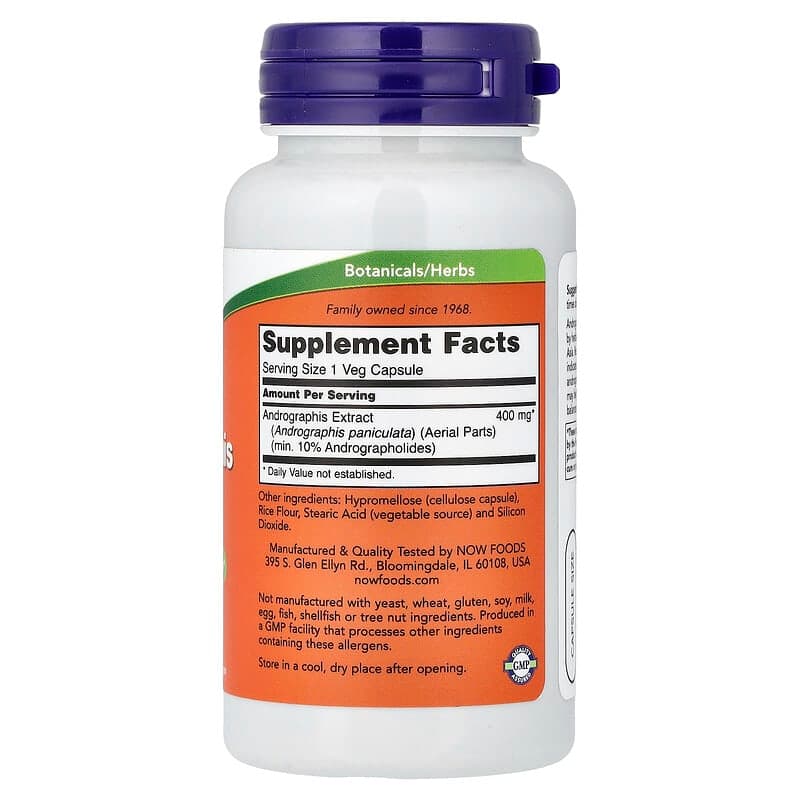 NOW Foods, Extracto de Andrographis, 400 mg, 90 cápsulas vegetales – NOW Foods – imagen 2