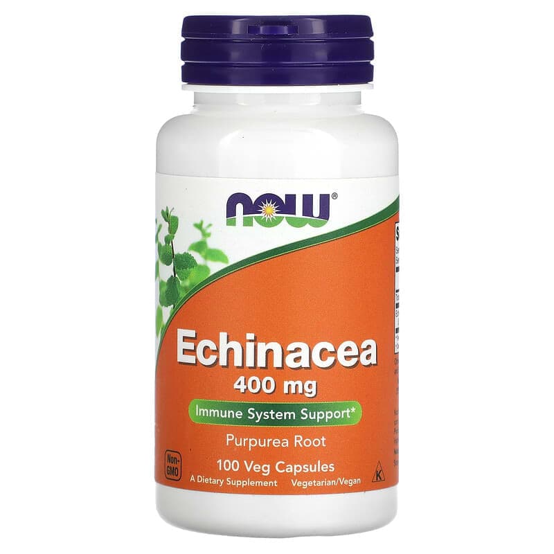 NOW Foods, Equinácea, 400 mg, 100 cápsulas vegetales