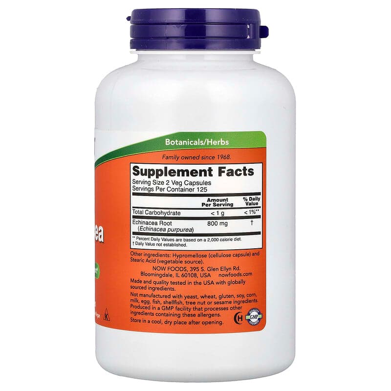 NOW Foods, Equinácea, 250 cápsulas vegetales (400 mg por cápsula) – NOW Foods – imagen 2