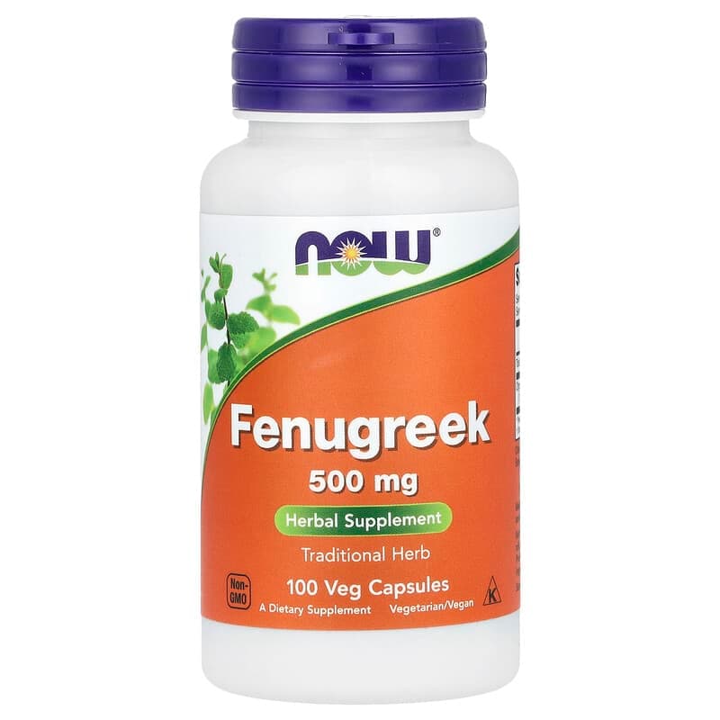 NOW Foods, Fenogreco, 500 mg, 100 cápsulas vegetales