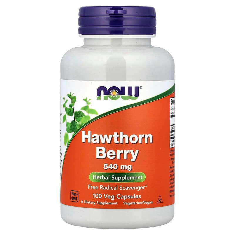 NOW Foods, Baya de espino, 100 cápsulas vegetales (540 mg por cápsula)