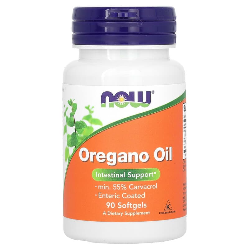 NOW Foods, Aceite de Orégano, 90 cápsulas blandas