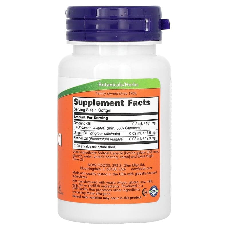 NOW Foods, Aceite de Orégano, 90 cápsulas blandas – NOW Foods – imagen 2