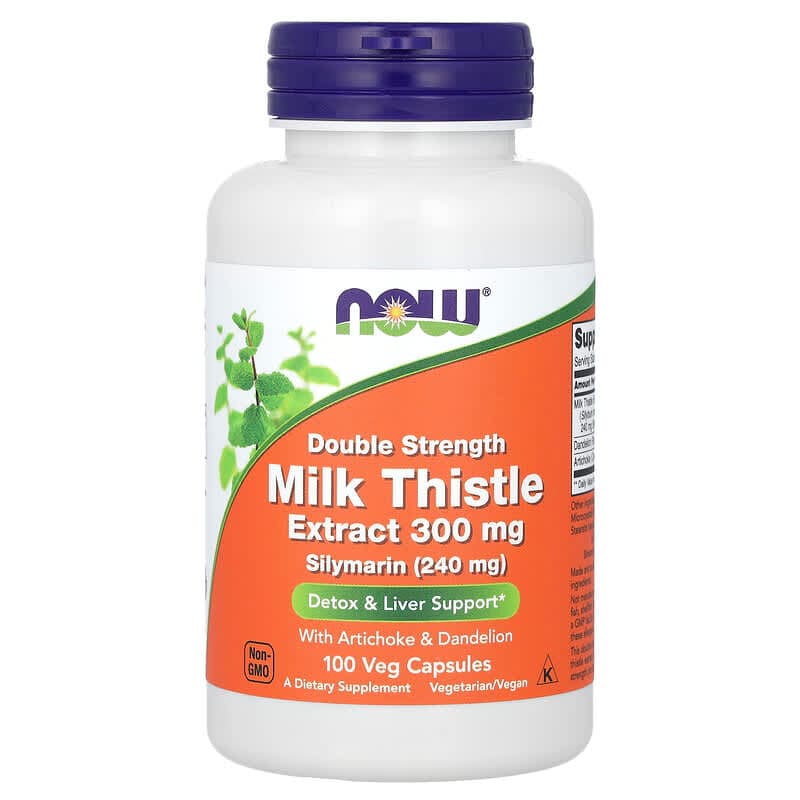 NOW Foods, Extracto de cardo mariano, 300 mg, 100 cápsulas vegetales