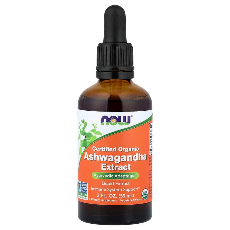 NOW Foods, Extracto de ashwagandha certificado, 59 ml (2 oz. líq.)