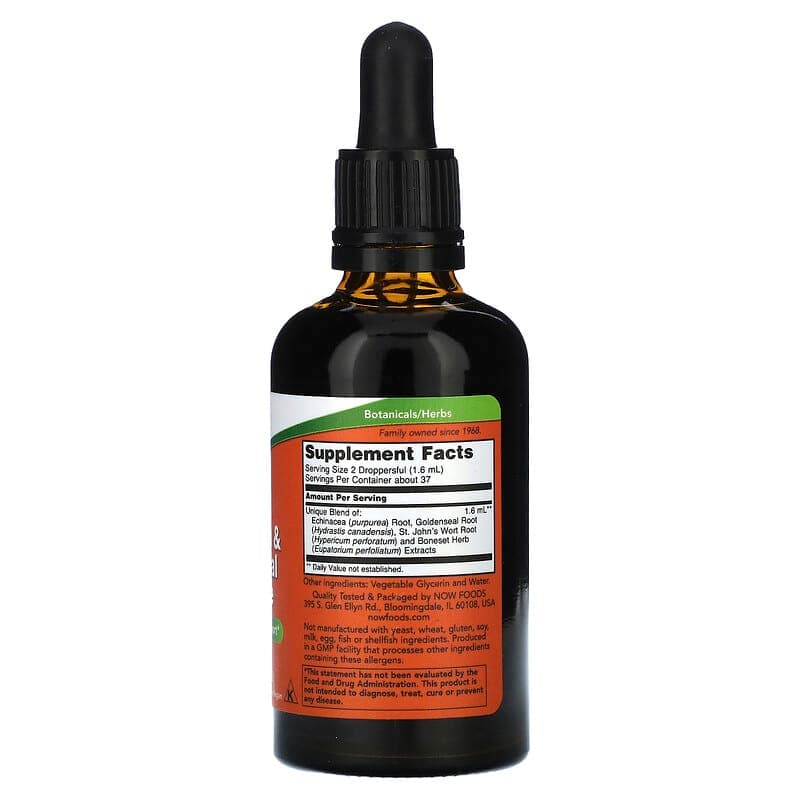 NOW Foods, Equinácea y glicerita de sello de oro, Sin alcohol`` 59 ml (2 oz. Líq.) – NOW Foods – imagen 2