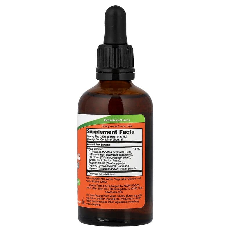 NOW Foods, Equinácea y sello de oro, 59 ml (2 oz. Líq.) – NOW Foods – imagen 2