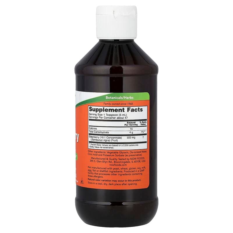 NOW Foods, Saúco líquido, 237 ml (8 oz. líq.) – NOW Foods – imagen 2