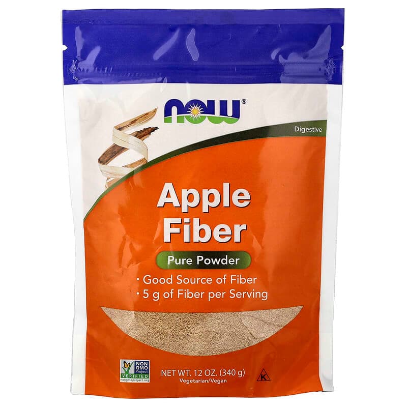 NOW Foods, Fibra de manzana, Polvo puro, 340 g (12 oz)