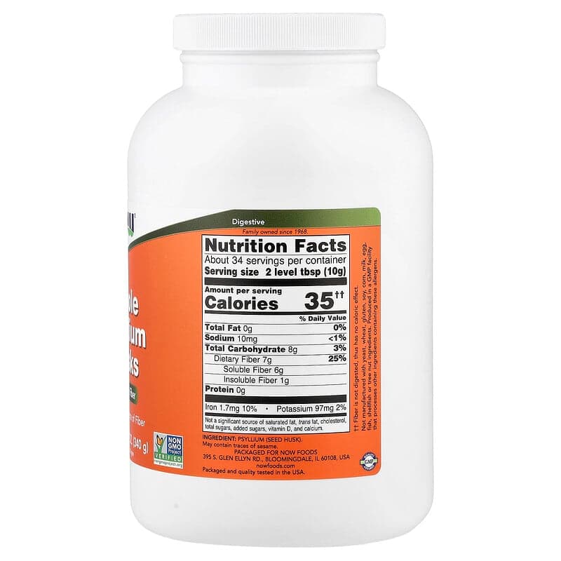 NOW Foods, Cáscaras de psyllium enteras, 340 g (12 oz) – NOW Foods – imagen 2