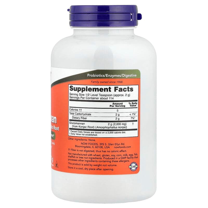 NOW Foods, Glucomanano, Polvo puro, 227 g (8 oz) – NOW Foods – imagen 2
