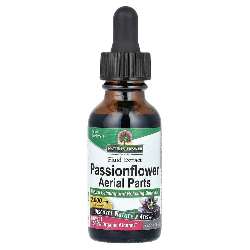 Nature's Answer, Partes aéreas de la flor de la pasión, Extracto fluido, 2000 mg, 30 ml (1 oz. líq.)