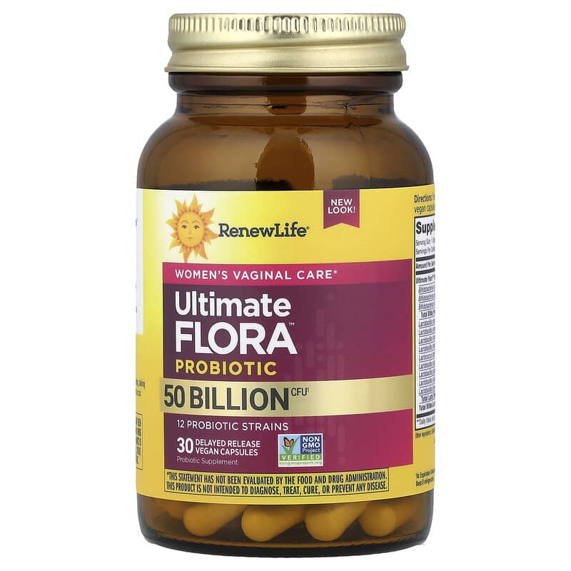Renew Life, Ultimate Flora™, Suplemento probiótico, 50.000 millones de UFC, 30 cápsulas veganas de liberación retardada – Renew Life – imagen 3