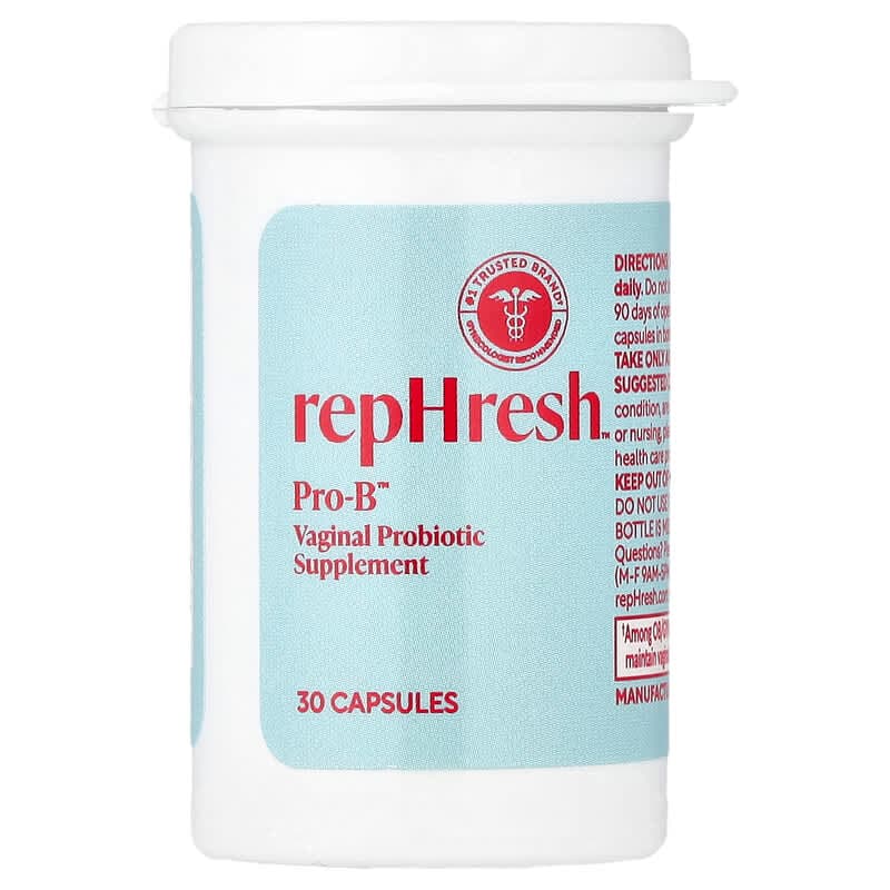 Rephresh, Pro-B™, Suplemento probiótico vaginal, 5000 millones de UFC, 30 cápsulas – Rephresh – imagen 3